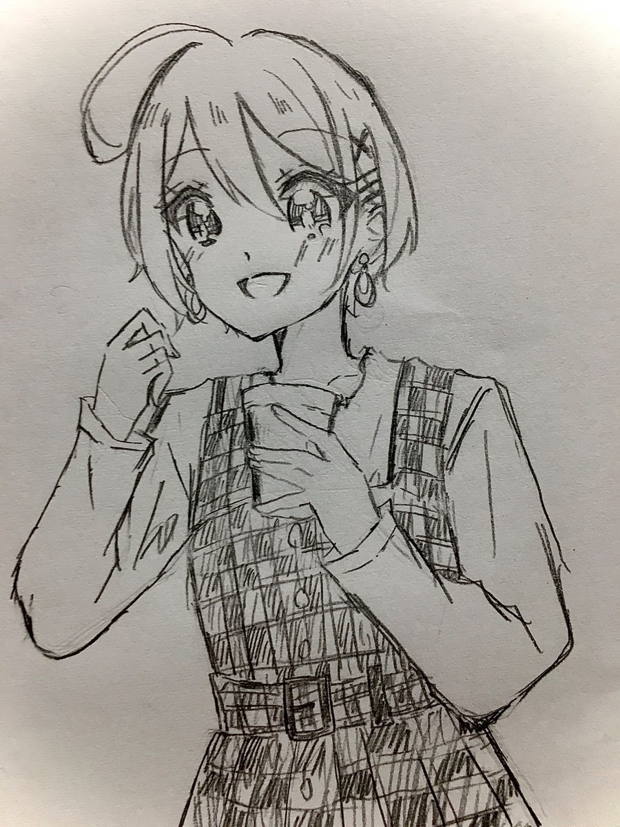 #推しに私服を着せてみた
ラクガキ
今日着て行った私の私服をほまれちゃんに着せてみた‼︎ほまれちゃんはスタイルめっちゃ良いし、可愛いから何着ても似合うし、尊い!!! 