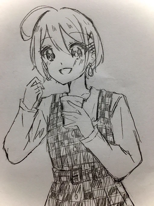 #推しに私服を着せてみた
ラクガキ
今日着て行った私の私服をほまれちゃんに着せてみた‼︎ほまれちゃんはスタイルめっちゃ良いし、可愛いから何着ても似合うし、尊い!!! 