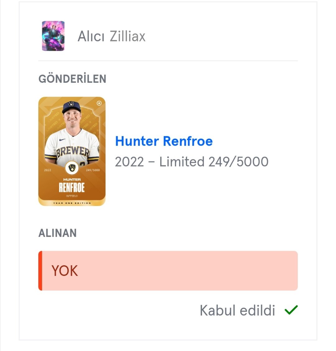Kazanan arkadaşa ödülünü teslim ettik. Güzel sıralamalar, güzel kazançlar olsun @aIexstrasza_.