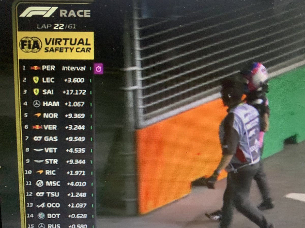 margaretojalvo's tweet photo. Abandona #Alonso por falla en motor #Virtualsafetycar #SingapurGP #F1 pic @StarPlus #espn @aldiaconmariac @mz @Jorge_Ar__ @WFernandez777 https://t.co/UBoHnMq46L