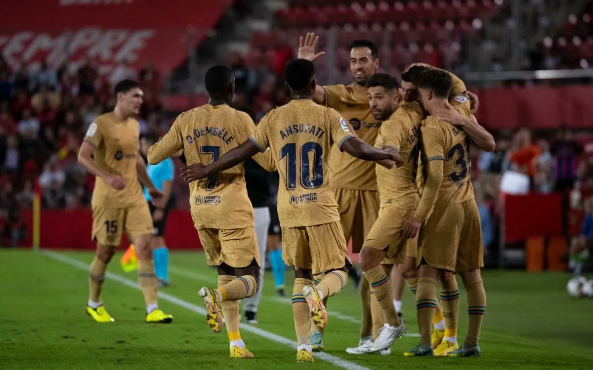 Lets_Barca's tweet photo. 🎙️ Xavi after #MallorcaBarça victory:

"These are 3 very important points, especially after the international break." https://t.co/7OU82Uz5e1