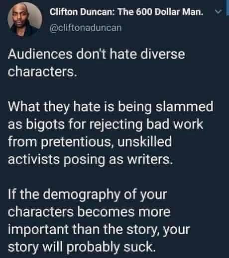 Commodore Ty (@ty_guy1988) on Twitter photo All those βwoke writersβ need to read this statement! @AntiTrekker <a href="/BirdOPrey5/">Joe D.</a> <a href="/GeekTimeNet/">GeekTime TV</a> <a href="/DDayCobra/">Jeremy Prime</a> <a href="/Cap_Fandom_Nerd/">Captain Fandom Nerd - βοΈπππγπ²π³βπ</a> <a href="/Nerdrotics/">Nerdrotic</a> <a href="/CentralKhaos/">Khaos Central (Your Place For Nerdrotica)</a> <a href="/LDG_FREEtheNET/">LDG #FREEtheNET</a> @realjojo143 All those βwoke writersβ need to read this statement! @AntiTrekker <a href="/BirdOPrey5/">Joe D.</a> <a href="/GeekTimeNet/">GeekTime TV</a> <a href="/DDayCobra/">Jeremy Prime</a> <a href="/Cap_Fandom_Nerd/">Captain Fandom Nerd - βοΈπππγπ²π³βπ</a> <a href="/Nerdrotics/">Nerdrotic</a> <a href="/CentralKhaos/">Khaos Central (Your Place For Nerdrotica)</a> <a href="/LDG_FREEtheNET/">LDG #FREEtheNET</a> @realjojo143