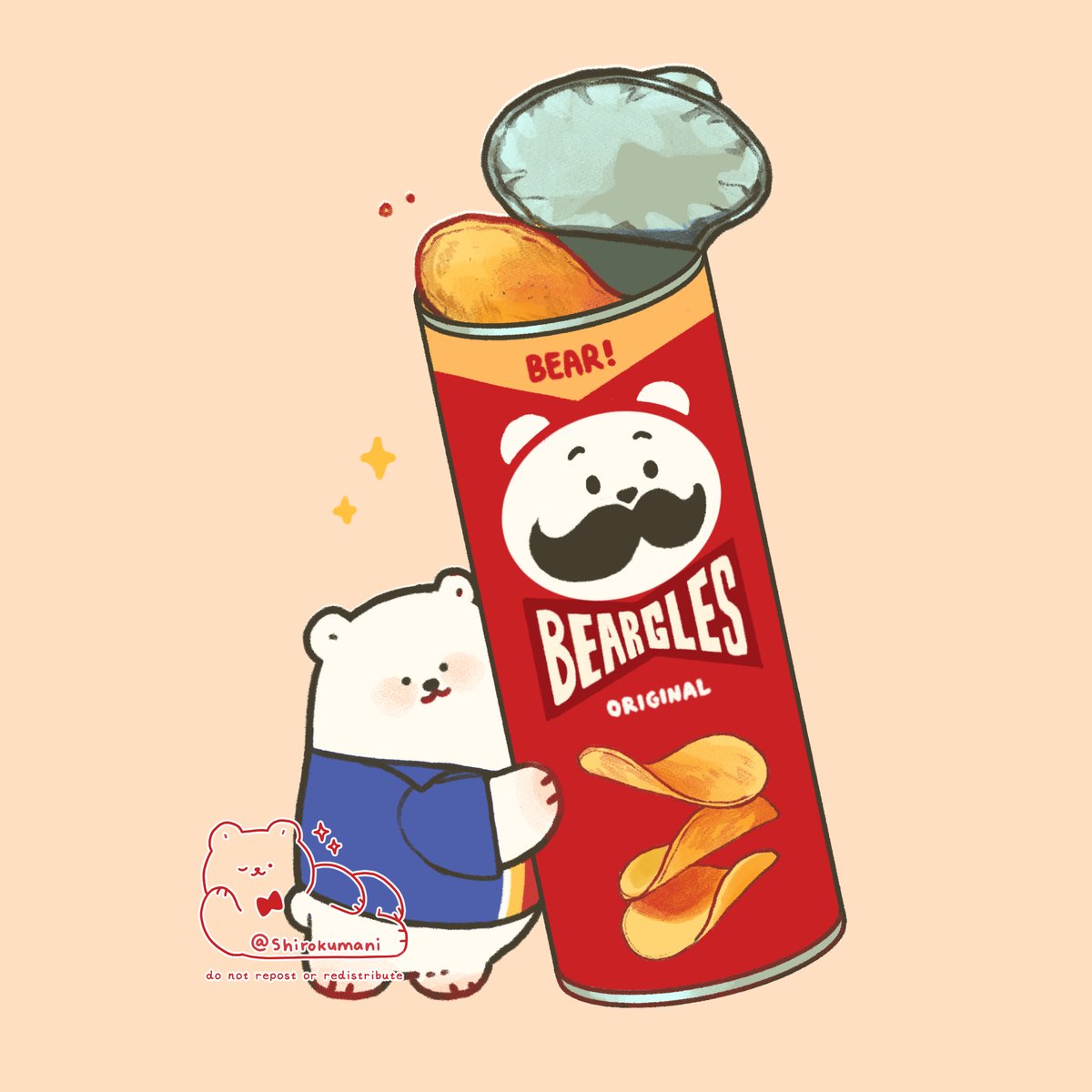 「Day 2: Pringles! #octobear 」|mani 🧸 COMM OTWのイラスト