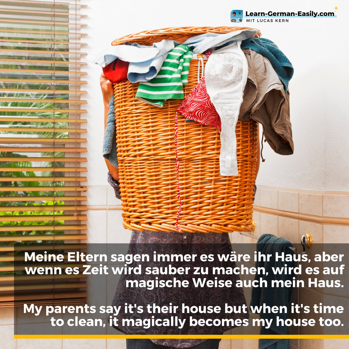 LearnXDGerman's tweet image. 🇩🇪

🧹🧹🧹 Have you ever thought this?

🇩🇪 Meine Eltern sagen immer es wäre ihr Haus, aber wenn es Zeit wird sauber zu machen, wird es auf magische Weise auch mein Haus.🙄

Full lessons in German:
learn-german-easily.com/index-basic-ge…

___
#learngermaneasily #germanforbeginners #easygerman