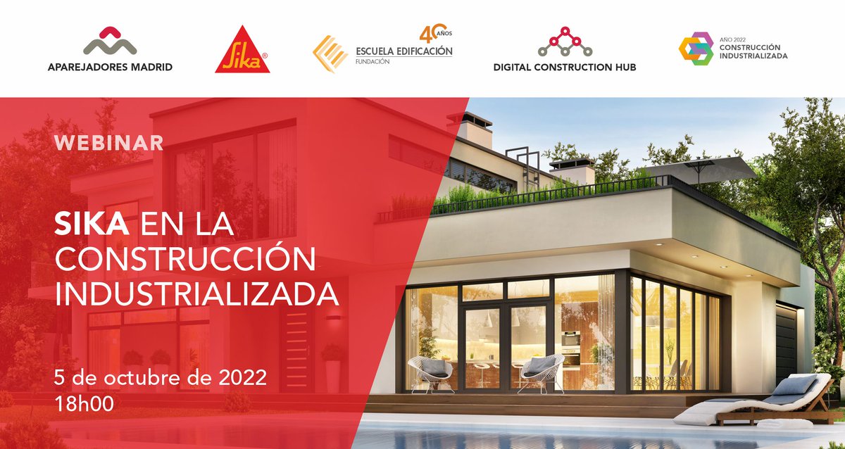 aparejadoresmad's tweet photo. Webinar: Sika en la Construcción Industrializada

▶️ @SikaSpain describirá las #soluciones que ofrece en la #ConstrucciónIndustrializada para mejorar la #eficiencia y la calidad de la fabricación.

+info y acceso 👉 https://t.co/JdsWhmqrk8 https://t.co/Si4w7afFBz
