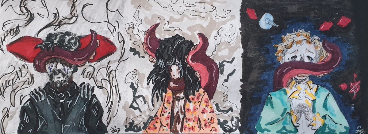 Refitsul_Liful's tweet photo. Day 1:" Kraken" 
"I see no evil, hear no evil, and speak no evil" 

#OurFlagMeansDeath #ofmd #ofminktober https://t.co/zMD9zQRi3Q