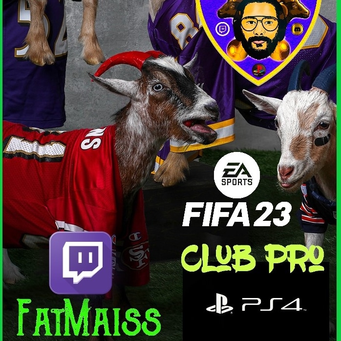 FatMaissGaming's tweet photo. RDV chaque premier dimanche du mois a 21h
Le championnat des chèvres #clubpro sur #fıfa23
Cette fois-ci version #ps4 mais on alterne aussi avec la version #ps5 aussi
Tout le monde jouera...
Only Fun Only KIFF
https://t.co/1PQ7Oma0JH
#twitchfr #TwitchStreamers #teamchevre https://t.co/HC8bpXWl6n