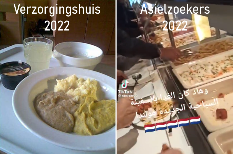 UitLombardijen's tweet photo. Er gaan heel wat filmpjes rond van asielzoekers die hun ogen uitkijken in welke weelde zij verkeren op luxe cruiseschepen. Wat een verschil met onze ouderen die een kleffe hap te eten krijgen en eenmaal per week gewassen worden in een veel te klein kamertje... https://t.co/jSjqVAeK2E