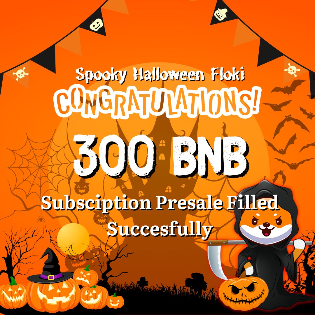 SpookyHlwFloki's tweet photo. Now the fun starts !!!
300bnb HC is filled !!
Now watch the buys that come in last Hour !!!!!!!!!!

https://t.co/x3UPJGhtCb https://t.co/hCUsFYkZHj