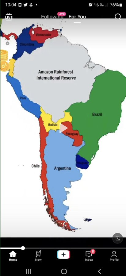 En USA hay libros de "geografía" que les enseñan que el Amazonas es una reserva internacional. Por eso los demócratas quieren que gane Lula. Se quieren robar el Amazonas con la excusa del “cambio climático”
