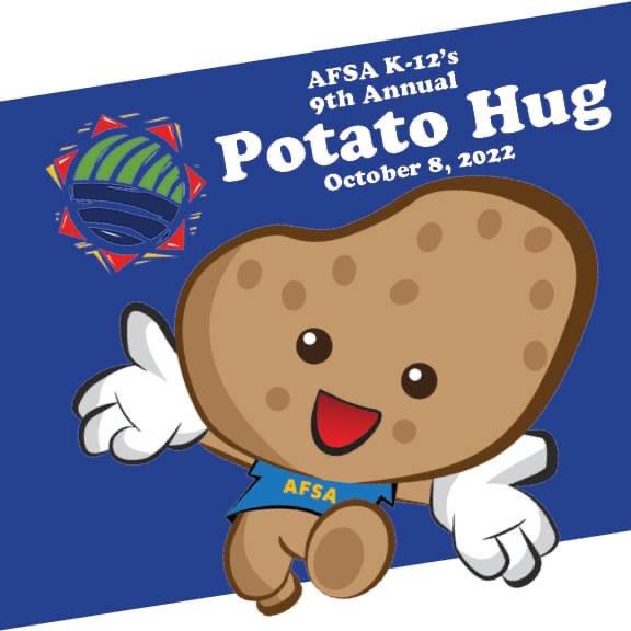 AFSAHighSchool's tweet photo. Join us for our 9th Annual Potato Hug, October 8, 2022 , 10 a.m. - 2 p.m. at AFSA High School! The Hug is a showcase of student entrepreneurial projects (grades 7-12), student (and staff) artwork (grades K-12), school offerings, community involvement and a baked potato bar. https://t.co/QJZhIcco0u