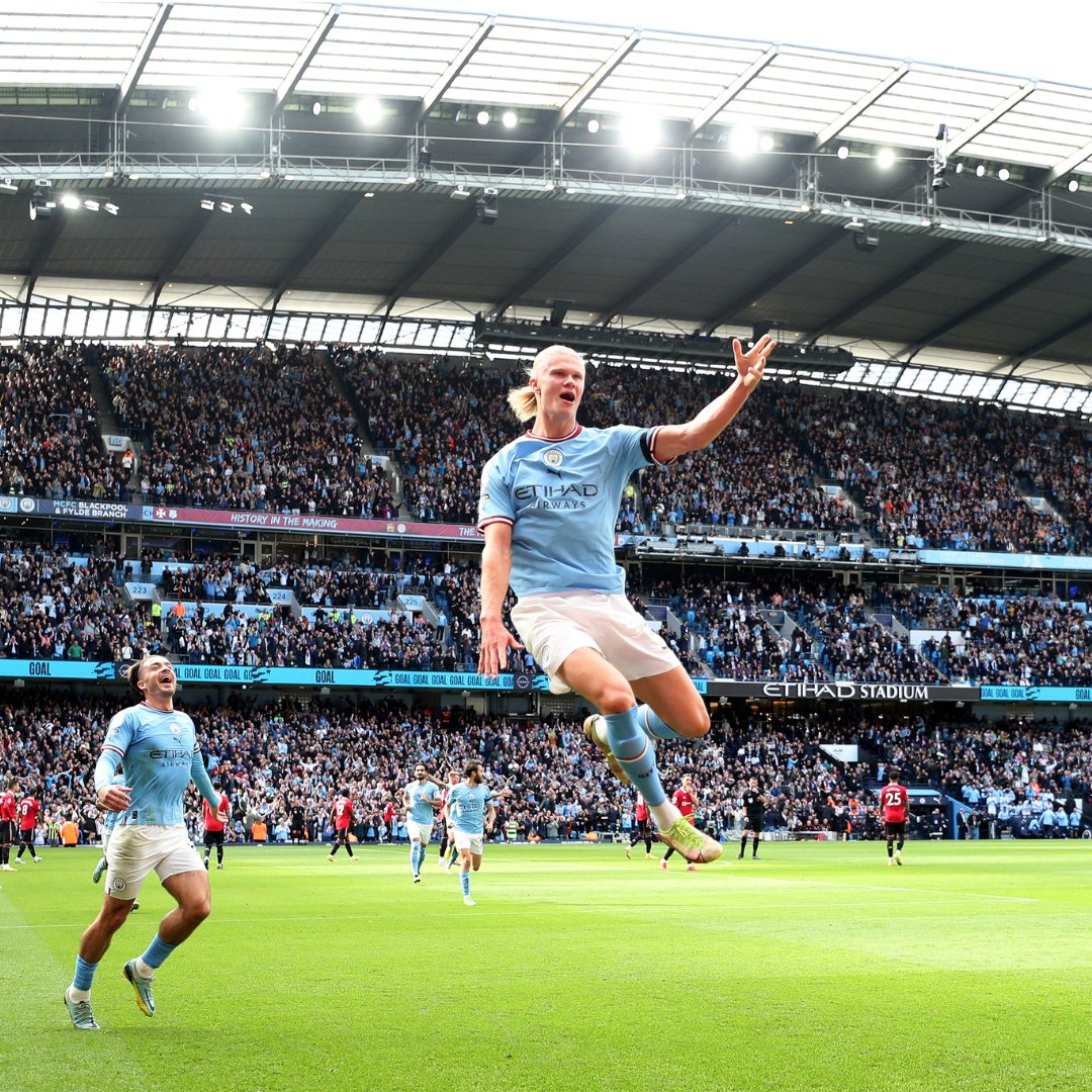 premierleague's tweet photo. Four-midable ✨

#MCIMUN https://t.co/2y9bHKZYXF
