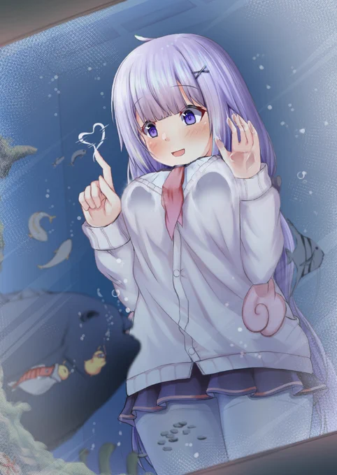 #アズールレーン
#アズレン

水族館でお魚を見るユニコーン( 