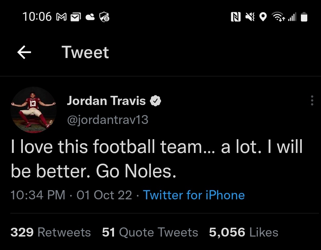 Tbizzle021's tweet photo. For those that didnt get that the post was from T.Tebow that was attributed to JTrav as an apology for yesterday's game....For the real💯 https://t.co/sAFm5eqM8j