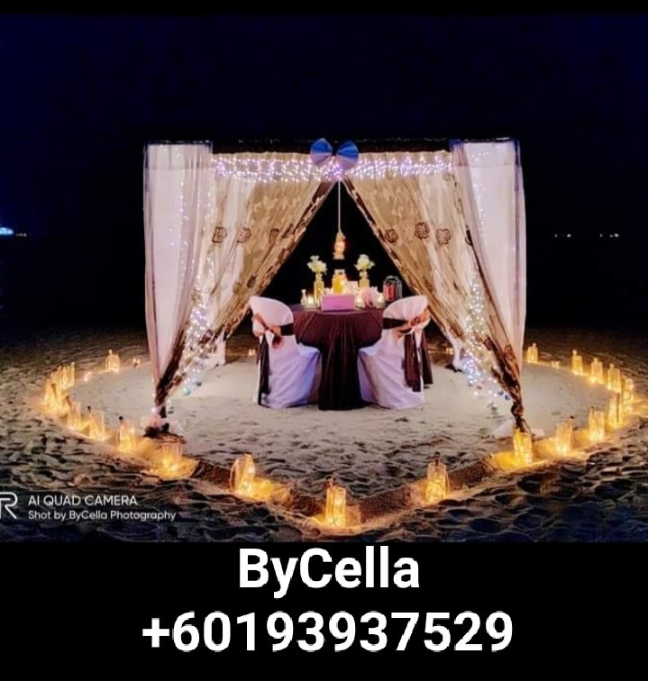 JoseBinti's tweet photo. Happy Anniversary 2/10. ByCella Sponsor Candlelight Dinner di Pantai Teluk batik @NabilAhmad83 
#gegarveganza
#nabil
#Anniversary 
@Astro_Gempak https://t.co/CcbHHjp6yK