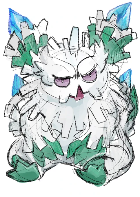 #1日1ポケモン #ポケモン #ポケットモンスター #Pokemon #らくがき1日1ポケモン #1日1絵 #らくがき #イラスト #Abomasnow【460 #ユキノオー #メガユキノオー】(1031日目) 