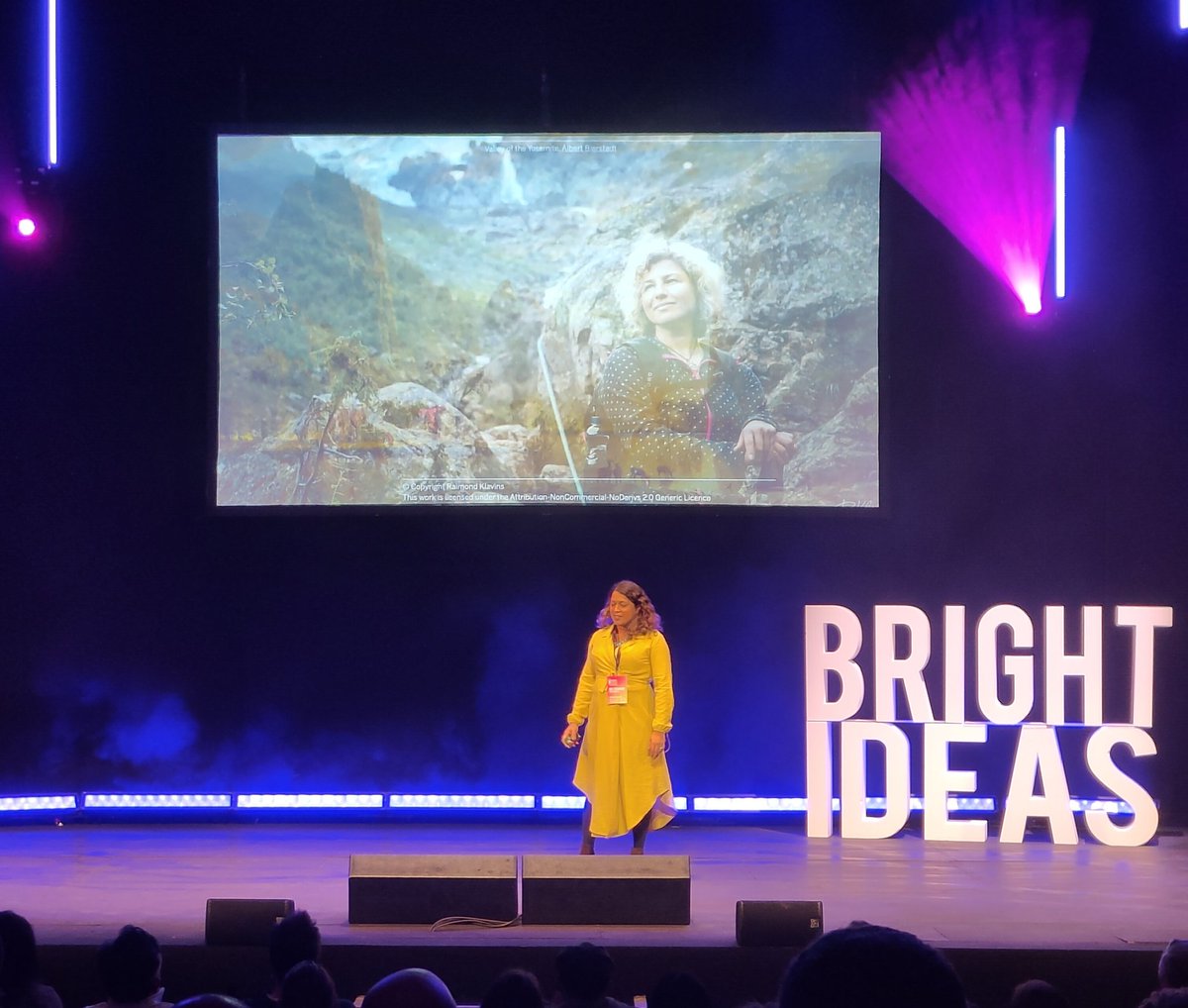 jtruk's tweet photo. #BrightIdeas2022 Session 2 continues the variety with @thoughtsymmetry (AI assessment of beauty), Dr Hilary Costello (solar aircraft), @lewis_dartnell (how Earth shaped human history) and @samaaron (inspiring with creative code... &amp; mini rave, obvs). https://t.co/A61neFXLhj