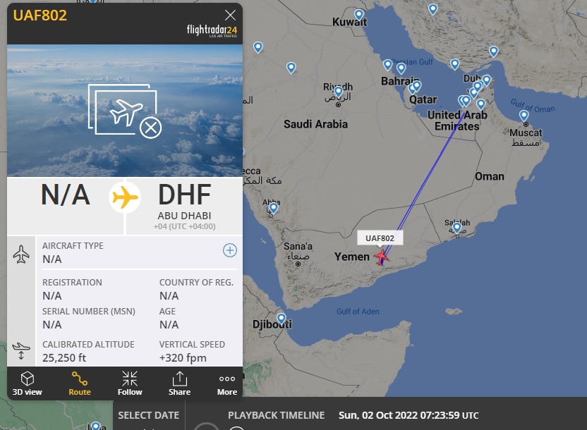 Laurent_Le_Bloa's tweet photo. #UAE AF Beechcraft350 #UAF802 fm #Ethiopia to #AbuDhabi via #AlMukalla
#USNAVY H60 #FFAB123 along #Erytrea coast https://t.co/lKqtn08FOv