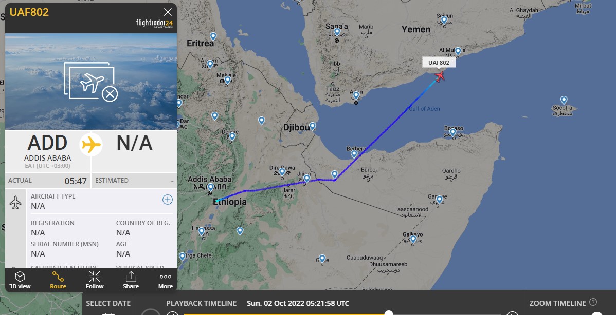 Laurent_Le_Bloa's tweet photo. #UAE AF Beechcraft350 #UAF802 fm #Ethiopia to #AbuDhabi via #AlMukalla
#USNAVY H60 #FFAB123 along #Erytrea coast https://t.co/lKqtn08FOv