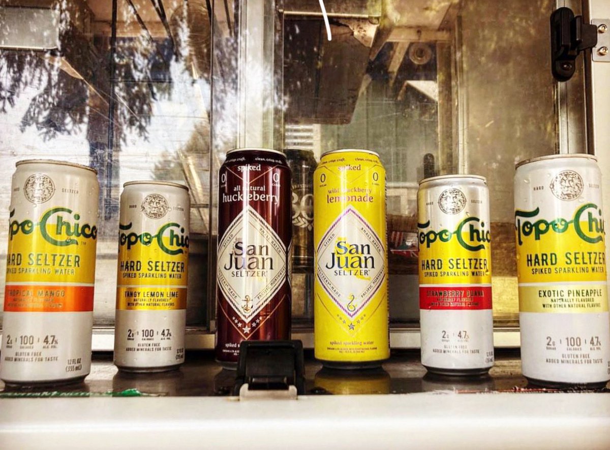 The Willows Run turn stand and beverage carts are stocked with new seltzers, try one today!