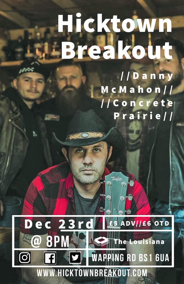 HicktownBreak's tweet image. 🔥 Great line up for our Xmas gig in Bristol.. 🔥Tickets now on sale!
skiddle.com/whats-on/Brist… 

#countrymusic #countryrock #folkmusic #AlternativeRock