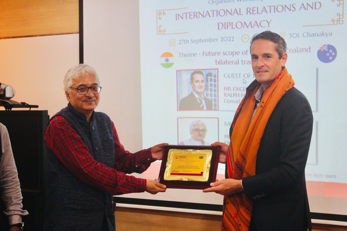 nzhays's tweet photo. It was an honour to be asked by Dr Satyendra Kumar Upadhyay, to give a guest lecture on "International Relations and Diplomacy" to MBA Students at the International Business school of K J Somaiya Institute of Management, @kjsimofficial. Watch this space. https://t.co/hjl3yAYBra