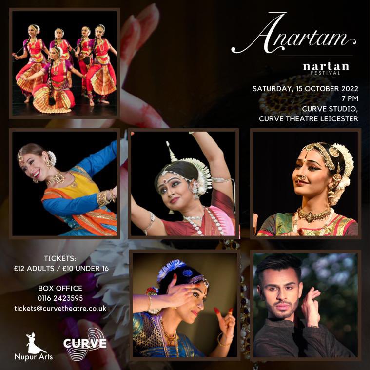 Presenting our Artists for this years Ānartam, as part of our Nartan Festival 2022! Join us for an evening of Indian Classical dance, filled with Bharatanatyam, Kathak & Odissi at the @curve_leicester #Ānartam #Nartanfestival #Leicester #Bharatanatyam #Kathak #Odissi