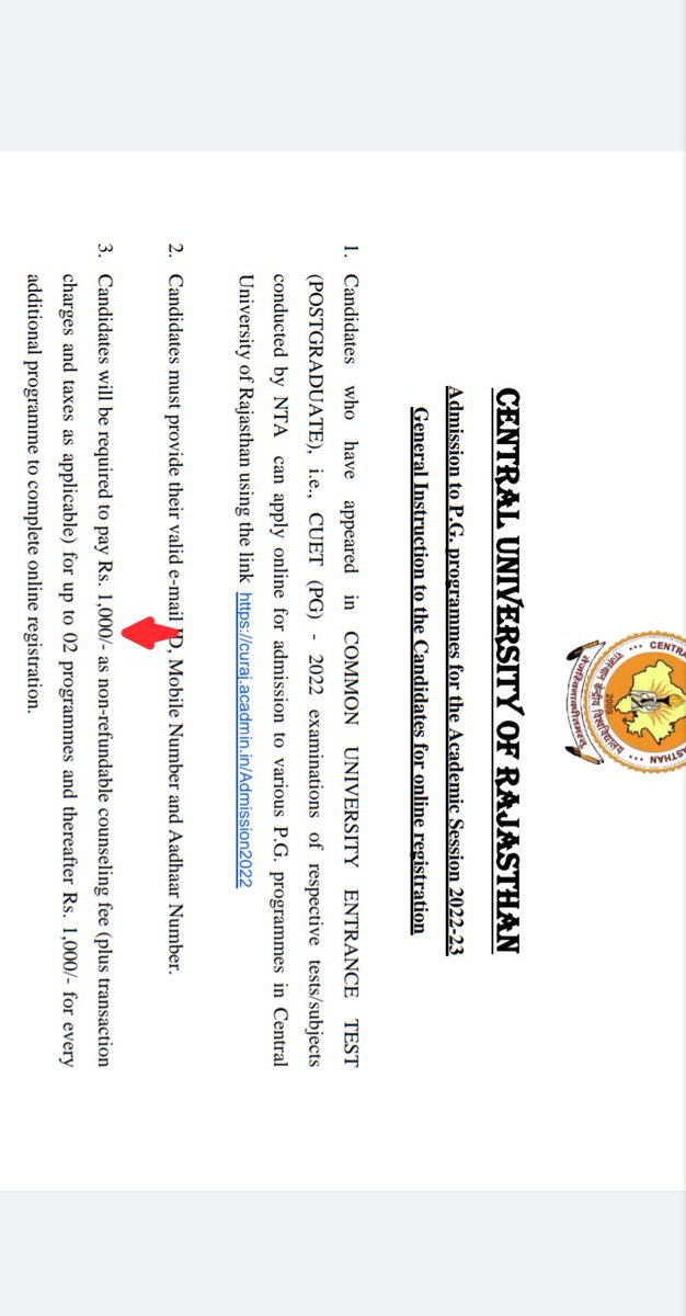 Keshav1821's tweet photo. Sir

CUET was administered to benefit the students but in the name of counseling different universities charge application fee of 500-1000.
It is a huge burden financially please make registration free.
#CUETFEESCAM
#cuetpgscam
@DG_NTA
@mamidala90 @manashTOI 
@PMOIndia https://t.co/z2VPHqMFnC