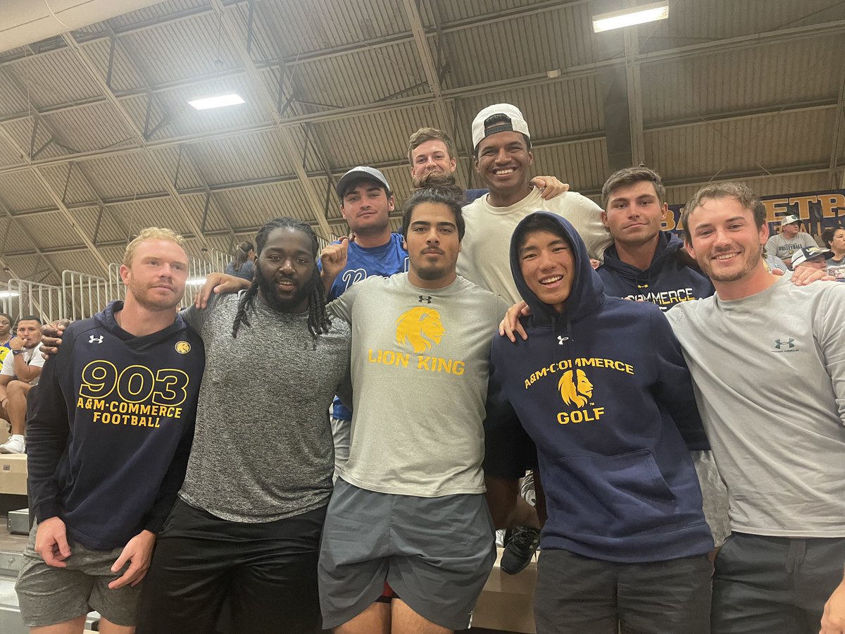 KEMcCluney's tweet photo. Thank you to all the fans that packed the Fieldhouse and created a big time atmosphere @Lion_Volleyball and thank you to @Lion_Cheer @Lions_FB @lion_mgolf for supporting your fellow student-athletes! #unleashthebeast #903life https://t.co/TKkaSDutJl