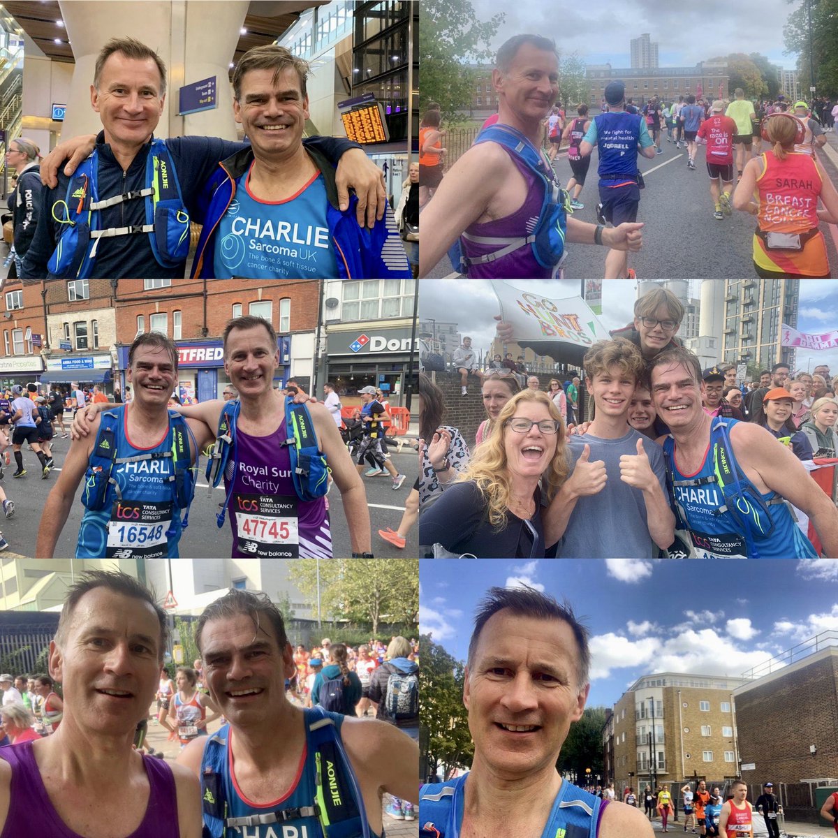 Jeremy Hunt (@jeremy_hunt) on Twitter photo What a day it’s been so far! A few miles left, so there’s still time to donate to <a href="/RSCharity/">Royal Surrey Charity</a> justgiving.com/fundraising/th… #LondonMarathon <a href="/LondonMarathon/">TCS London Marathon</a> <a href="/RoyalSurrey/">Royal Surrey</a> What a day it’s been so far! A few miles left, so there’s still time to donate to <a href="/RSCharity/">Royal Surrey Charity</a> justgiving.com/fundraising/th… #LondonMarathon <a href="/LondonMarathon/">TCS London Marathon</a> <a href="/RoyalSurrey/">Royal Surrey</a>