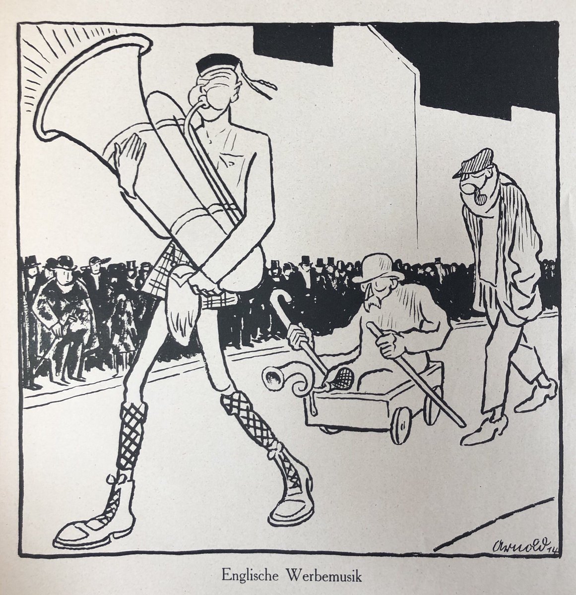 Karl Arnold, some his WW1 cartoons from Lille, France, here 1914 &amp; 1915 