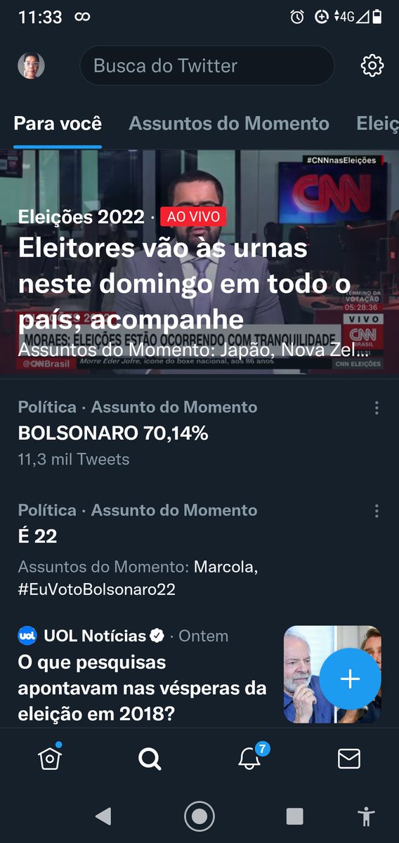 Assunto do momento no Twitter. 70% é?! 😎