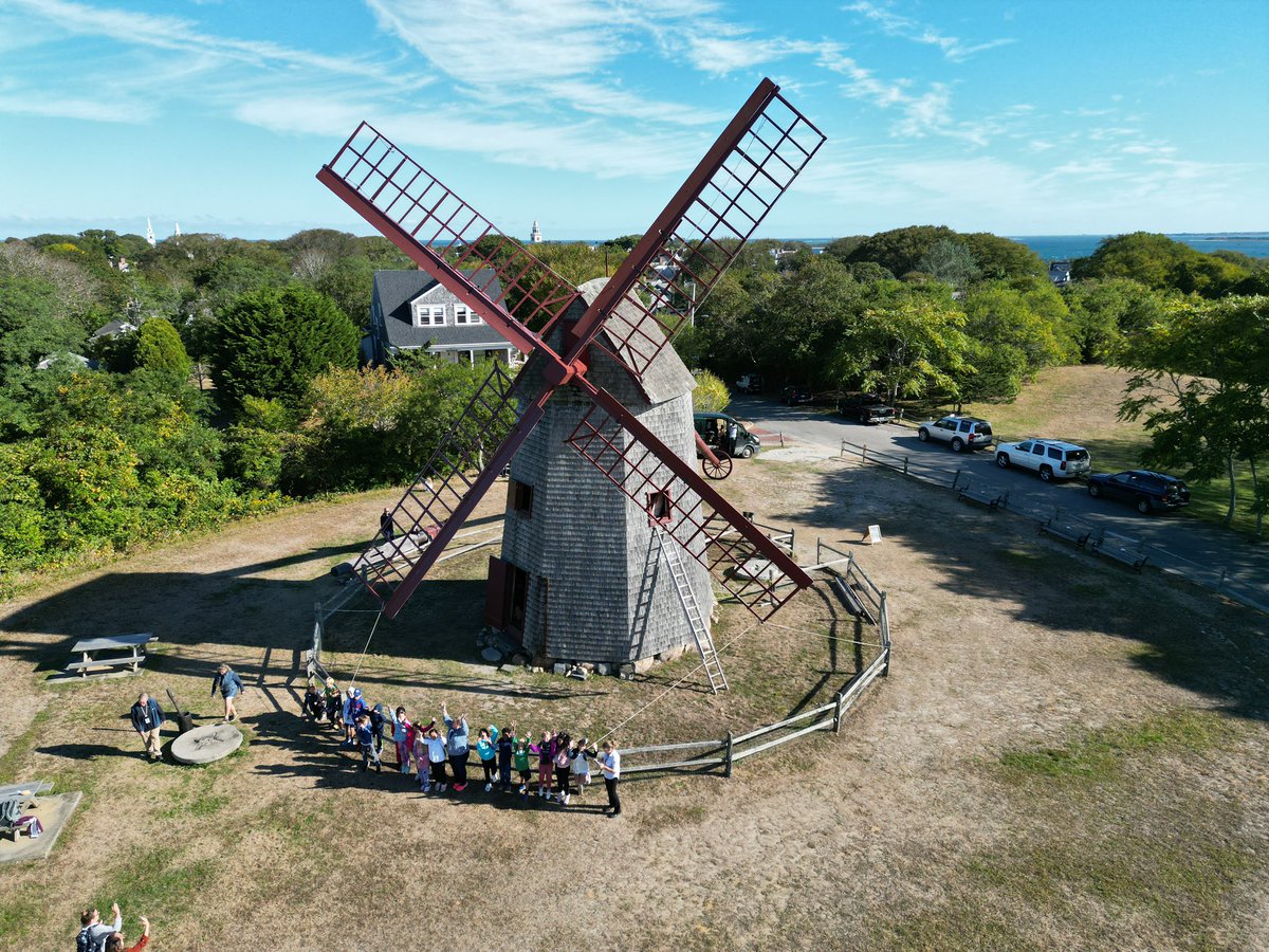 HeyMsClarkson's tweet photo. Great field trip to the Old Mill with @ackhistory !
#nantucket #djimini3pro @DJIGlobal https://t.co/6O5hzM9zLc
