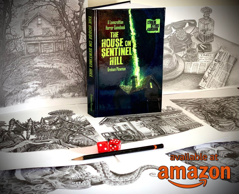 This spooky season, why not treat yourself to terror in The House on Sentinel Hill. A Lovecraftian tale of terror in which YOU are the unwitting participant. Available on Amazon #HPLovecraft #cthulhu #horrorgame