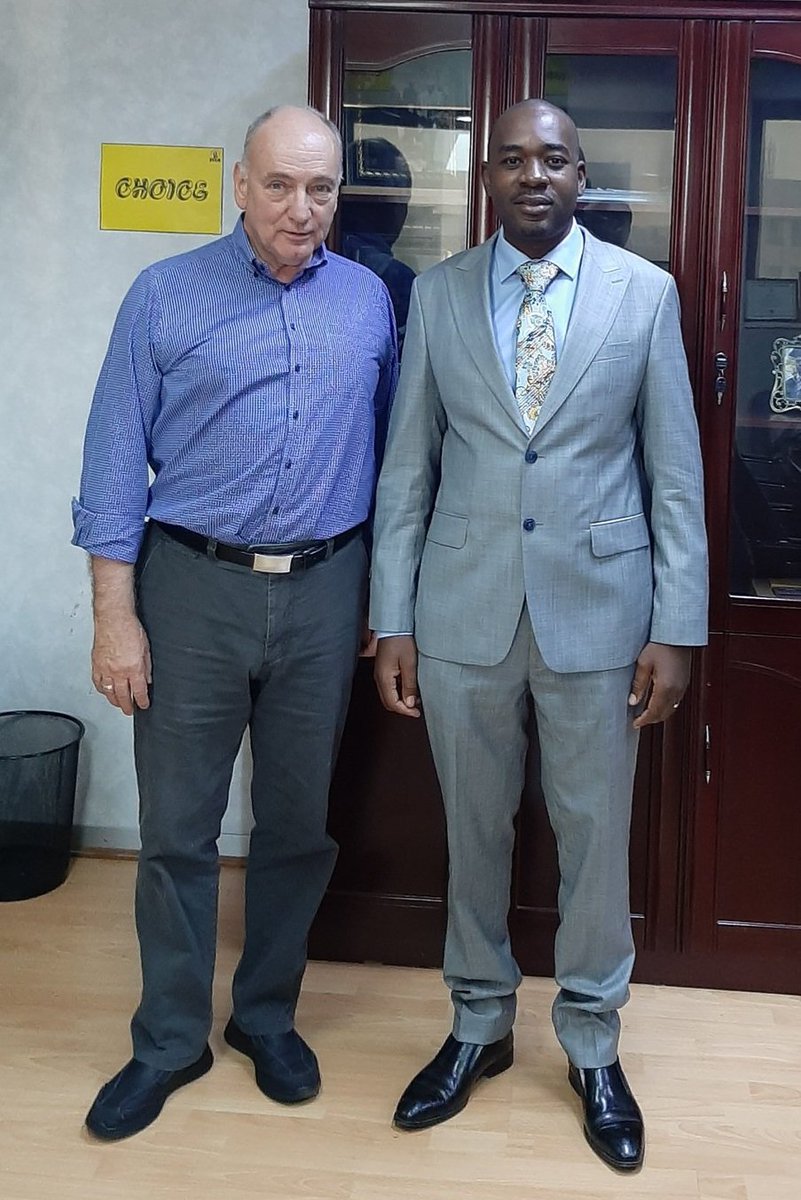GondaiMutongi's tweet photo. Leaked picture

Chamisa with one of his western masters. No western puppet will ever rule Zimbabwe. Never! https://t.co/e3xNfDCJP1