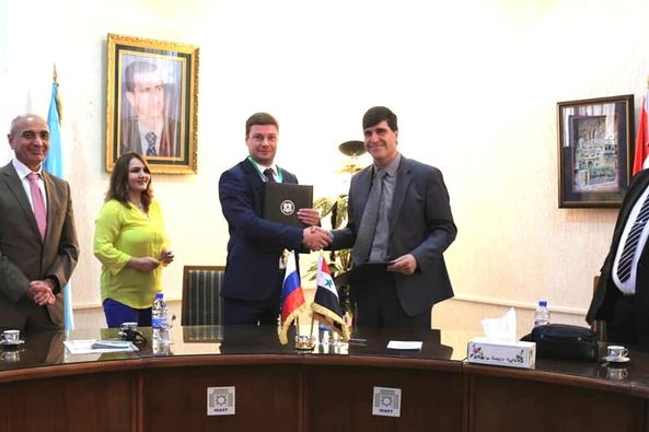 qais_fares's tweet photo. #Syria-#Russia: Two collaboration agreements were signed Higher Institute of #Applied_Sciences &amp; #Technology #HIAST &amp; St #Petersburg State #University #SPBU &amp; #Moscow Institute of #Physics &amp; Technology #MIPT.
HIAST belongs to the Scientific Studies &amp; Research Center #SSRC/#CERS. https://t.co/vRmDp89XE6
