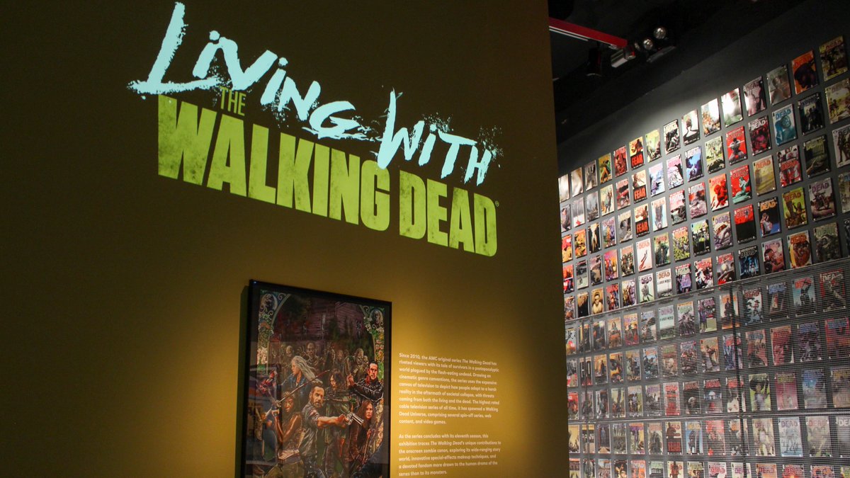 MovingImageNYC's tweet photo. .@WalkingDead_AMC is back tonight!

Revisit the iconic series in our LIVING WITH THE WALKING DEAD exhibition—featuring rare behind-the-scenes materials, costumes, props, visual effects, and so much more! Get your ticket: https://t.co/pc4XmEaVO7 #TWD #TWDMoMI #TWDFamily https://t.co/8bDZh2t0OP