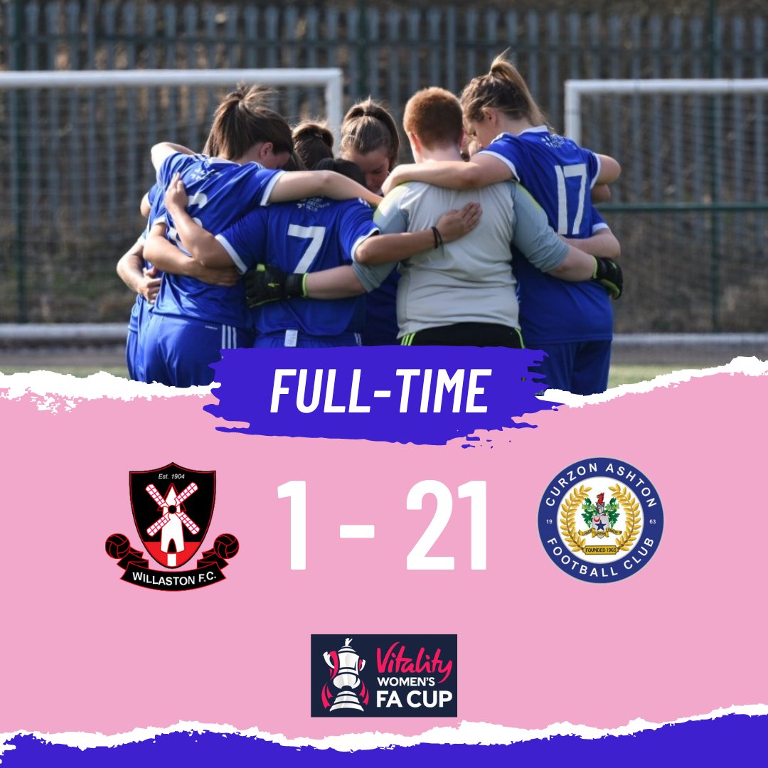 CurzonAshtonWFC's tweet photo. Into the hat for the next round.

Thank you to @WillastonLadies for your hospitality, a great team and personnel.

Good luck for the rest of the season💙 https://t.co/2MTaMUA6Ti