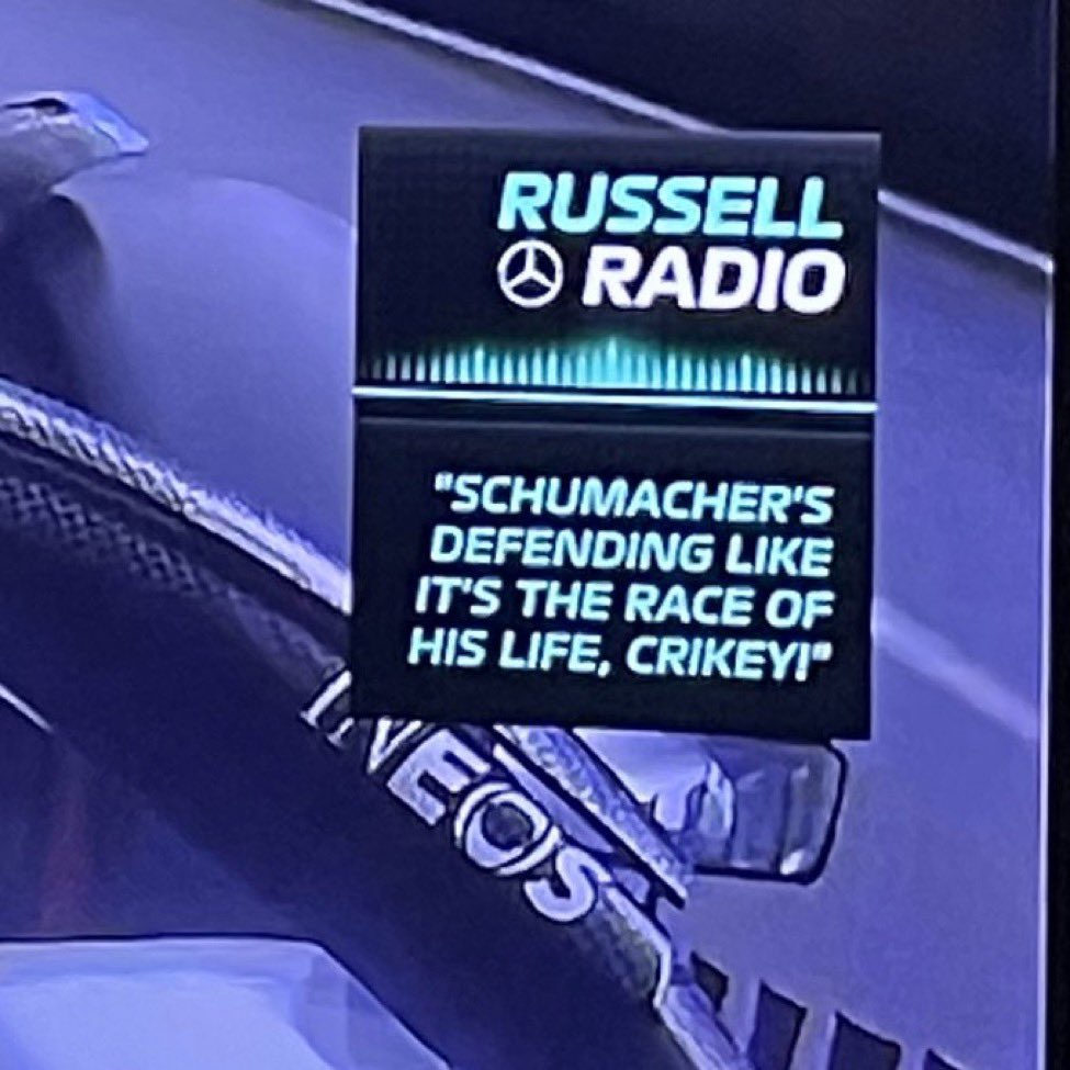FormulaReaction's tweet photo. GEORGE’S RADIO WAS SO BRITISH 😭 https://t.co/jKZ5wGMMcx