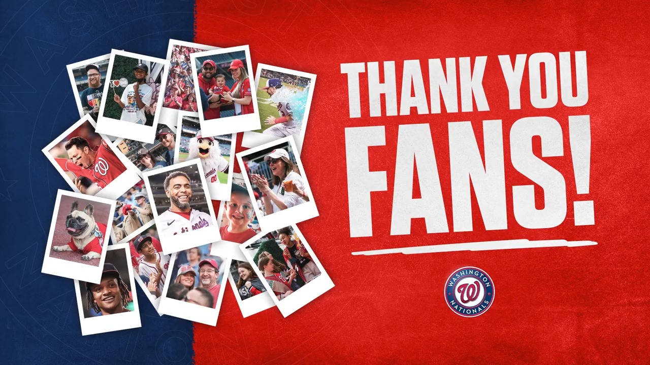 Washington Nationals on Twitter "To the best fans in sports… Thank you for coming out to