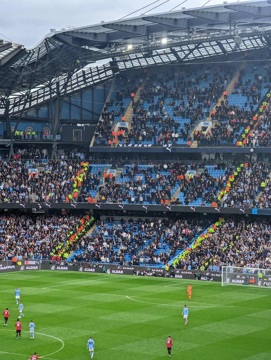 Manchester United at The Etihad today. #MUFC