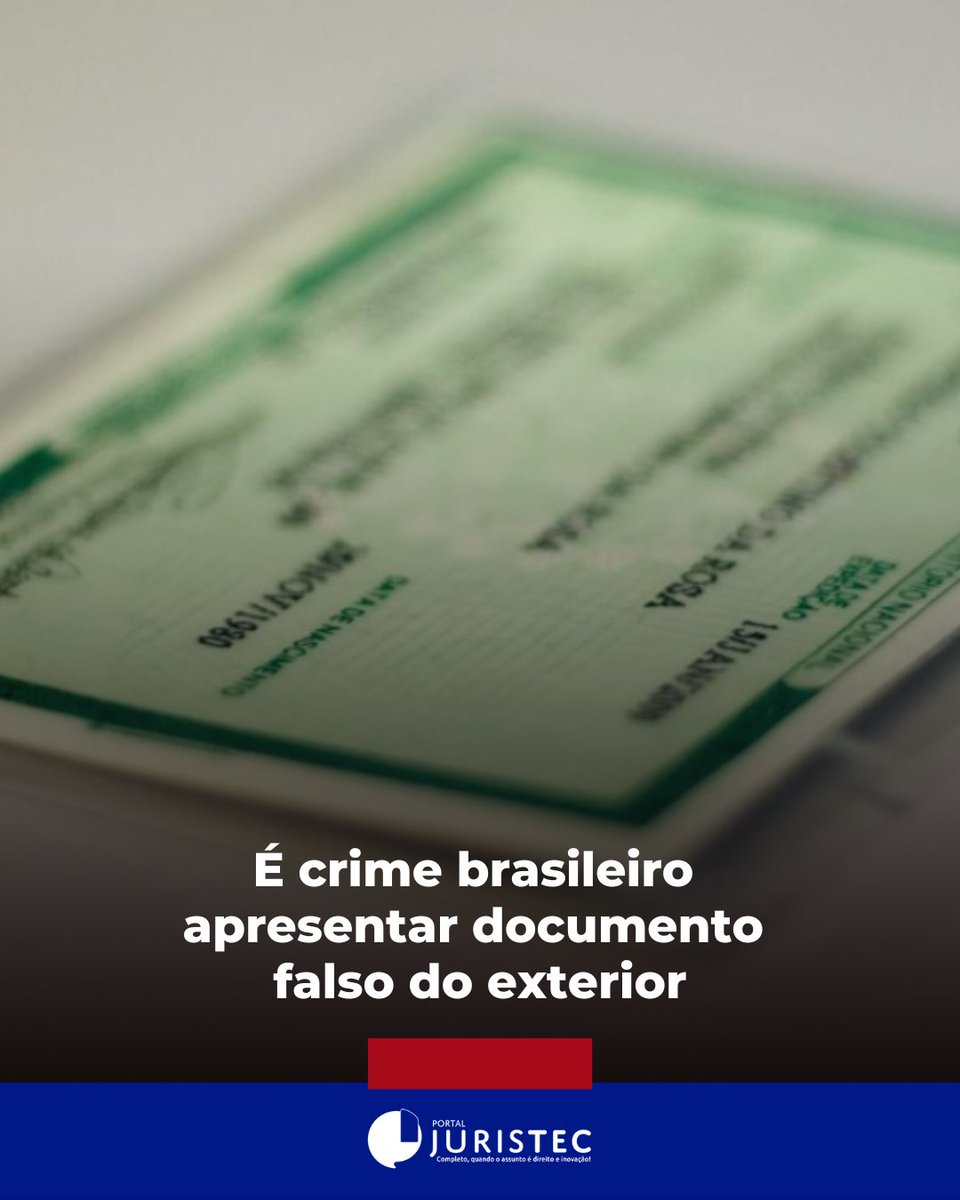 juristecadv's tweet image. DOCUMENTO FALSO ... | ...

Para ler na íntegra, acesse bit.ly/3LUBsVR
ou busque no portal com link na bio
.
Imagem: TV Futuro
.
#portaljuristec #crimebrasileiro #documentofalso #exterior