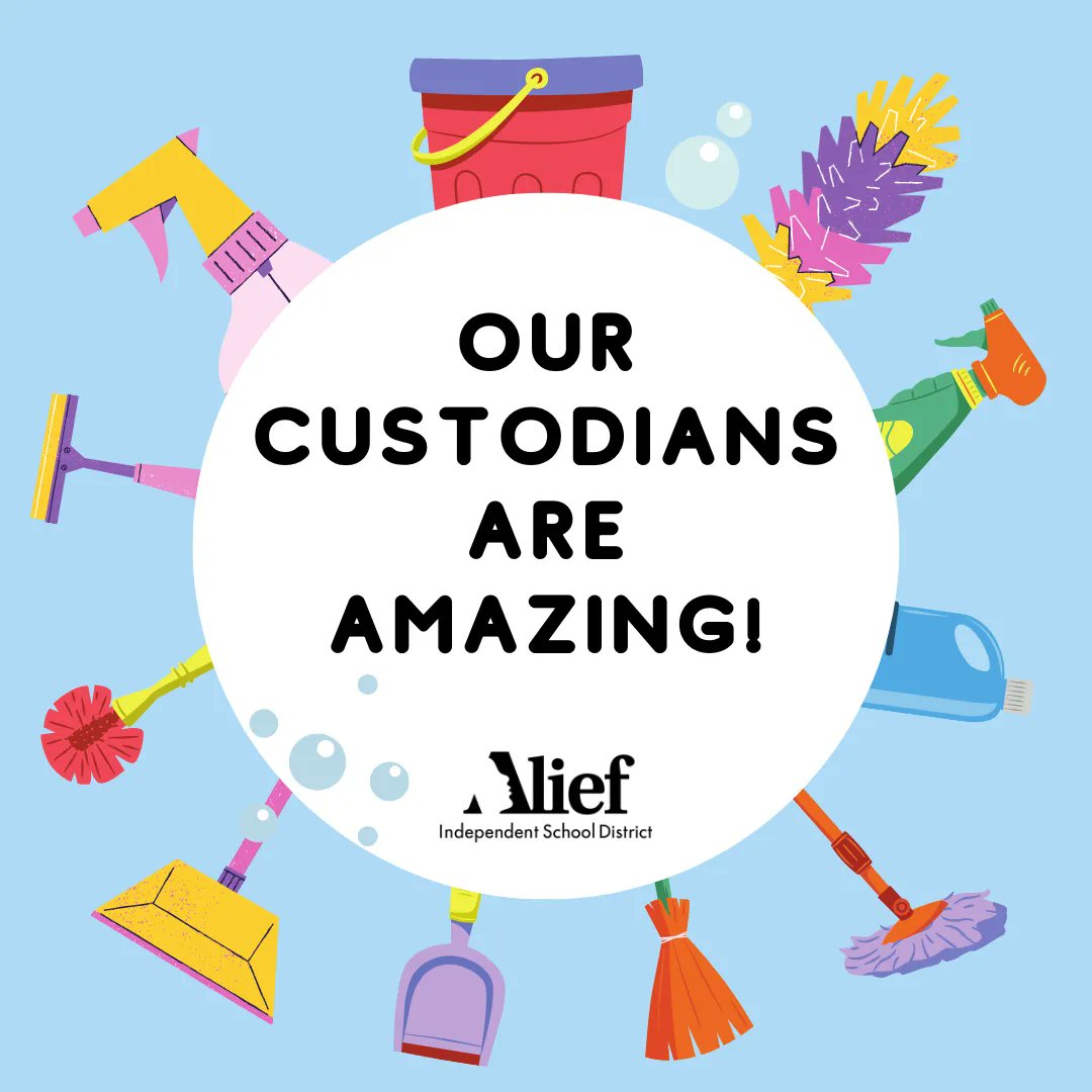 AliefISD's tweet photo. Happy National Custodian Day! We truly appreciate all our custodians do for our Alief ISD community. #AliefProud https://t.co/8uLwcFzSbo