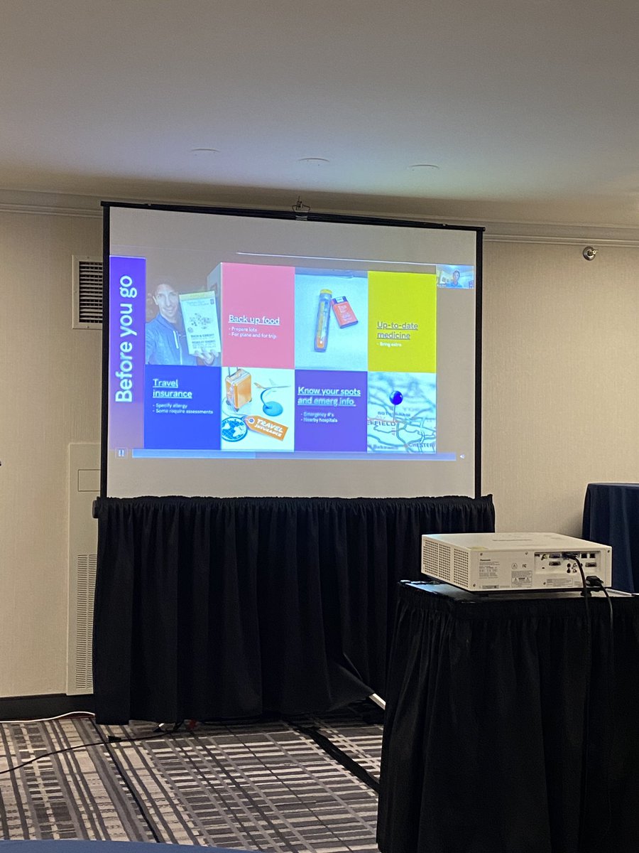 Kyle Dine from Equal Eats giving great tips about traveling with #foodallergies #GFAS Be kind - be transparent, and listen to your gut