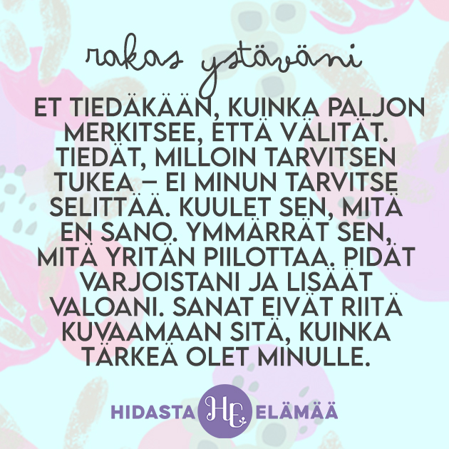 Kenelle haluaisit sanoa nämä sanat? 💗

#ystävyys #välittäminen #hidastaelämää