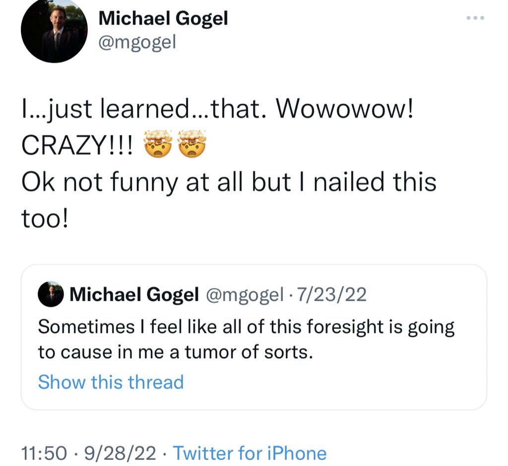 mgogel's tweet image. Nailed this call! 🤭🥲🥹 We found a tumor benign (luckily). I wouldn’t have even have found this out for another 90-120 days if I stayed in U.S.A. I know I’m very lucky, and it will cost me pennies on the dollar. @doctorow  #healthcare #healthcareproblems