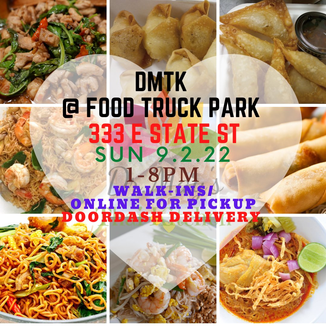 #DMTKFoodTruck #WEOPENTODAY
If you are looking for something yummy for a cloudy and cold Sunday just stop by the DMTK food truck at 333 E State St to get all Hot and Fresh make Thai Food to warm you up. 
#AthensOhio #OhioBobcats #ThaiFoodInAthensOhio #drmaysthaikitchen
