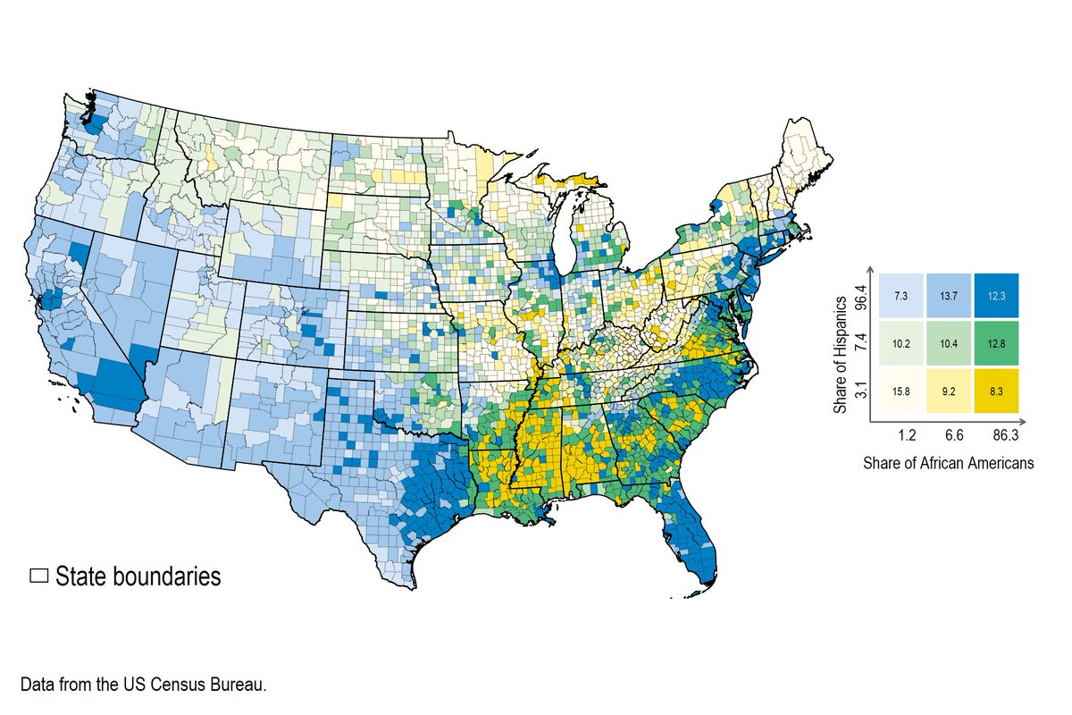 AsjadNaqvi's tweet image. The @Stata #bimap package v1.4 is now out with two major (and highly requested) feature updates:

- users can now define custom cut-offs
- spmap legend options have been enable to show additional layers.

You can install from GitHub:
github.com/asjadnaqvi/sta… 

Up soon on SSC!