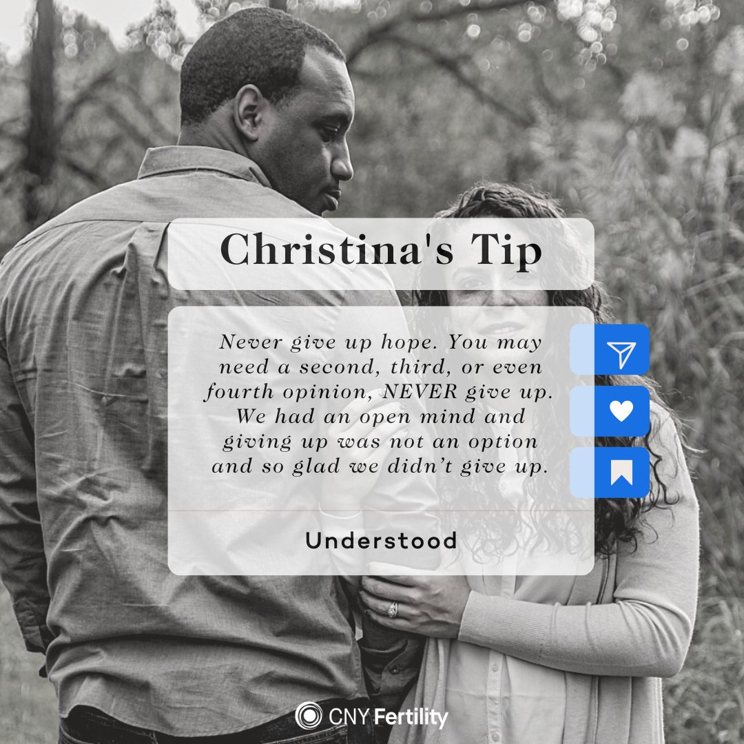 Christina and Adrian suffered 5 pregnancy losses and went through 5 IVF cycles at 3 different clinics before the beautiful daughter was born. Never loose faith and read their full story at cnyfertility.com/success_story/…

#recurrentpregnancyloss #pregnancyloss #ivf #infertility
