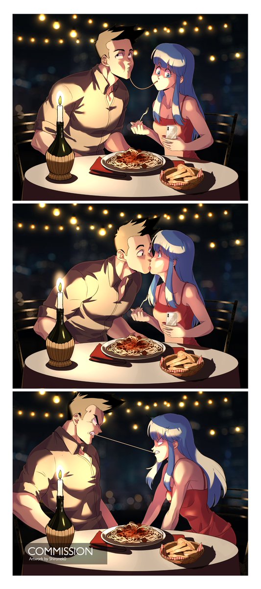 Commission for @CammiKazzie! 🍝🕯️
Thank you✨ 